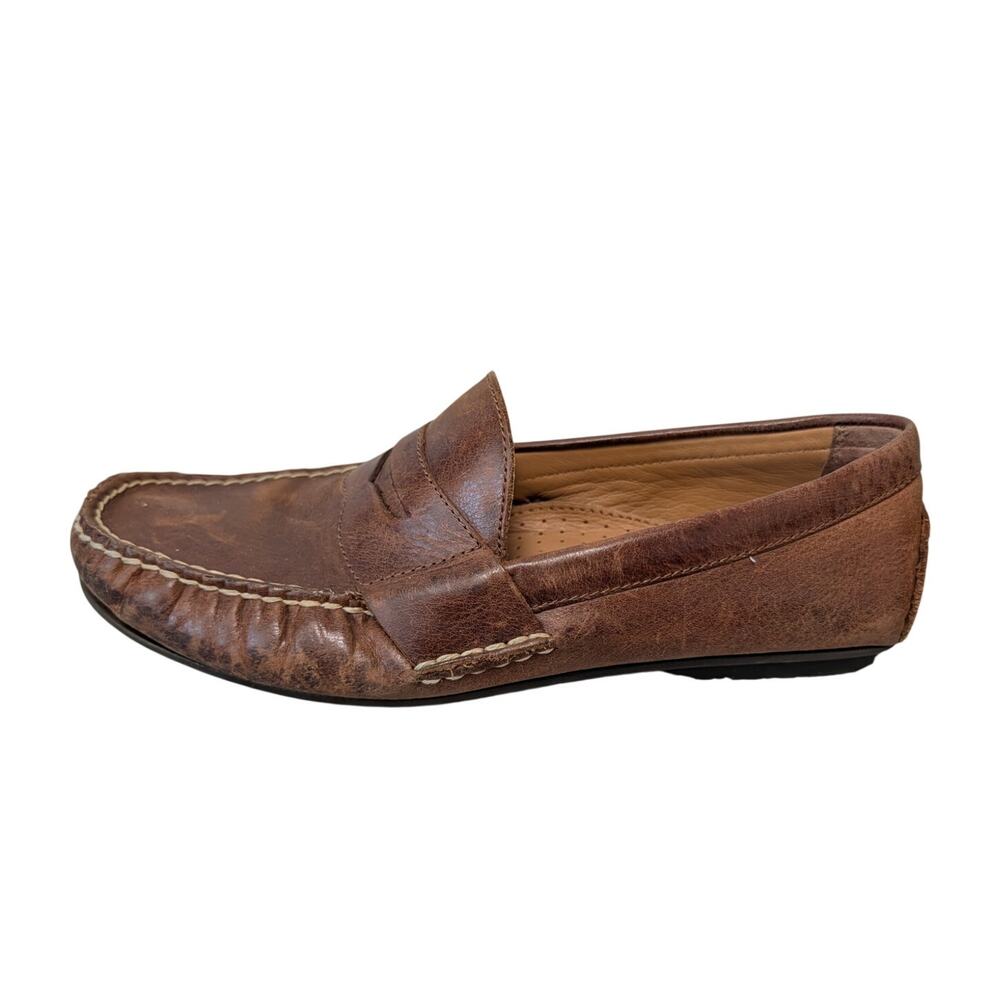 Polo Ralph Lauren Abner Loafers Mens 9.5 Brown Leather Penny Driver Shoes SlipOn